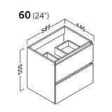 Kommod & Tvättställ 60 cm Tenfors Viken Svart Matt