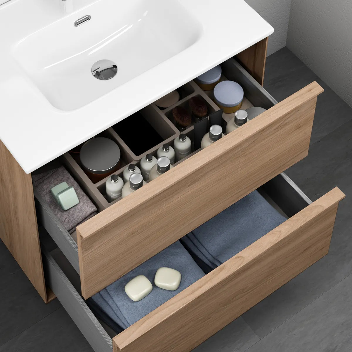 Kommod & Tvättställ 80 cm Tenfors Nordlig Ek