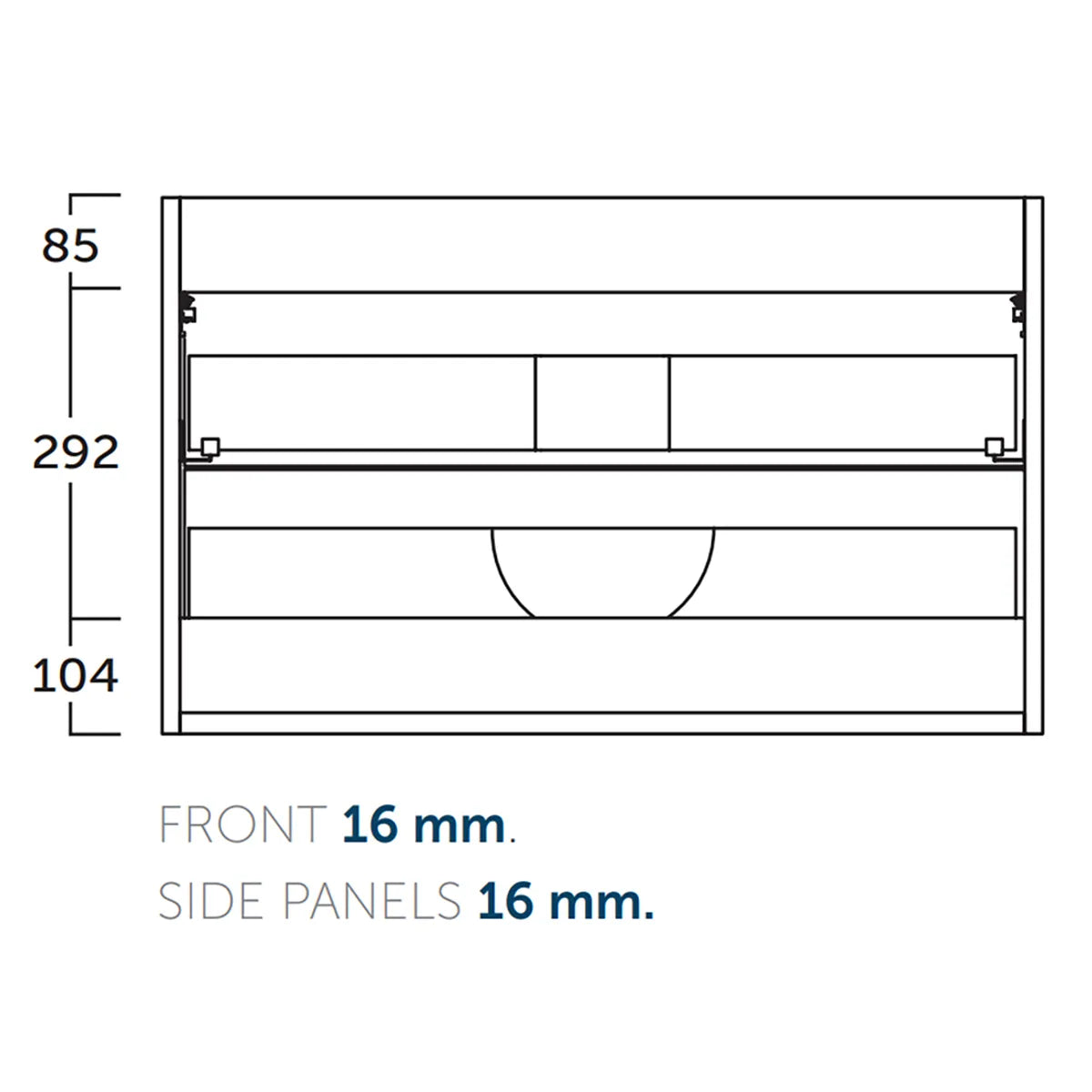 Kommod & Tvättställ 120 cm Tenfors Harmoni Vit Blank