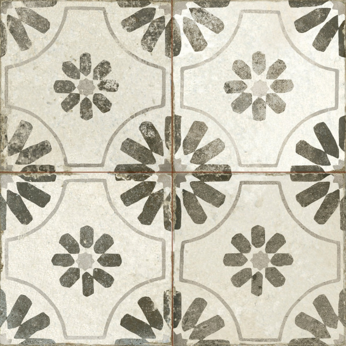 Gulvflis FS Blume Black 45x45