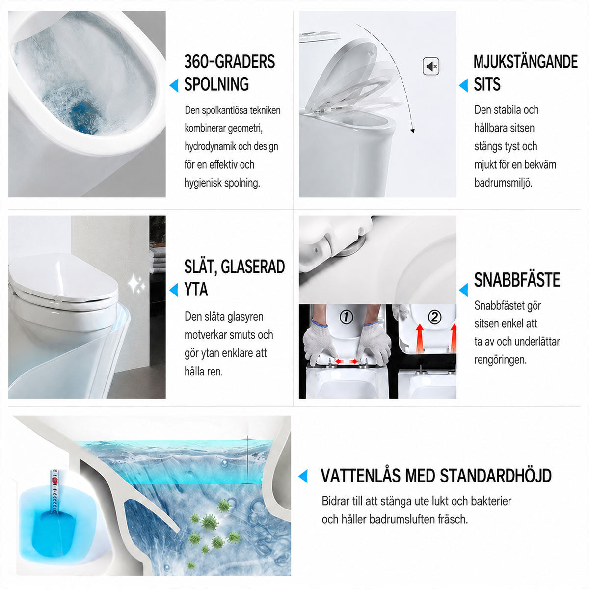 Toalettstol Tenfors Sanitario Vit Blank