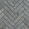 Mosaik Marmor Fishbone Rocky Grey swatch